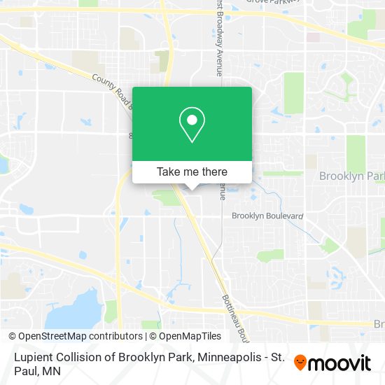 Lupient Collision of Brooklyn Park map