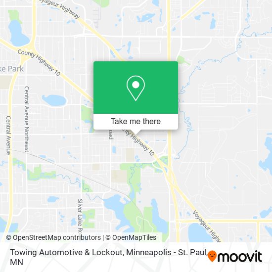 Mapa de Towing Automotive & Lockout