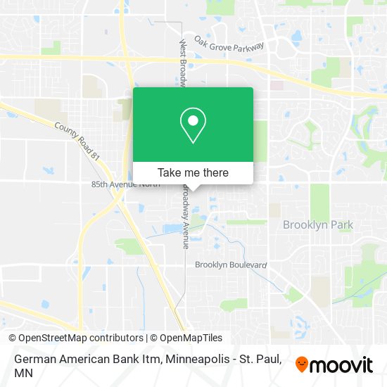 German American Bank Itm map