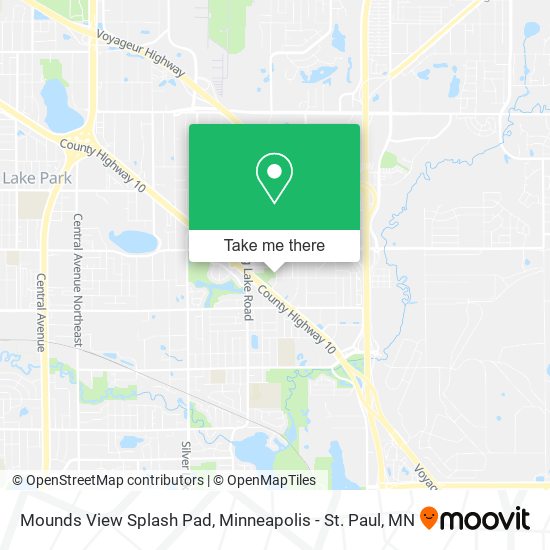 Mounds View Splash Pad map