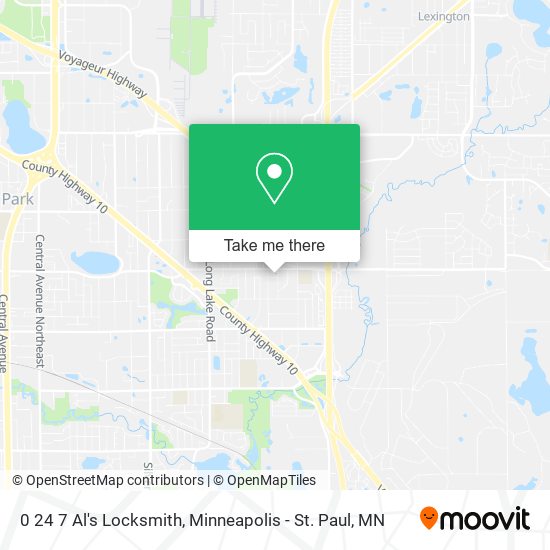 0 24 7 Al's Locksmith map