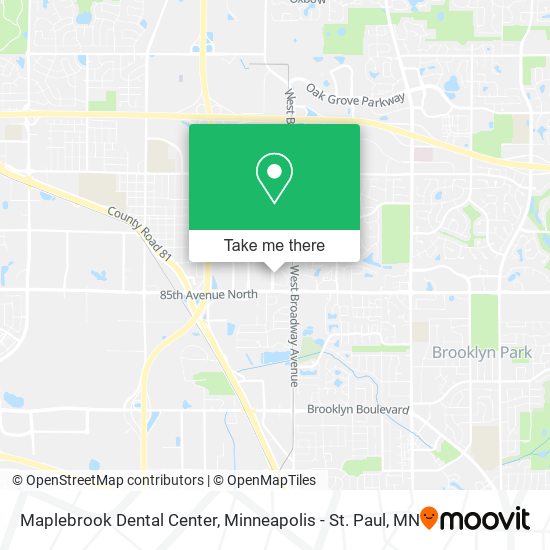 Mapa de Maplebrook Dental Center