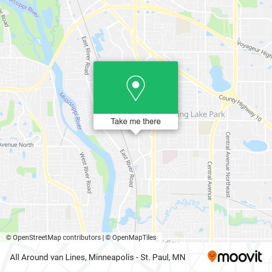 All Around van Lines map