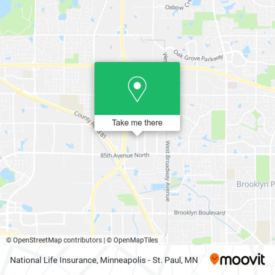 National Life Insurance map