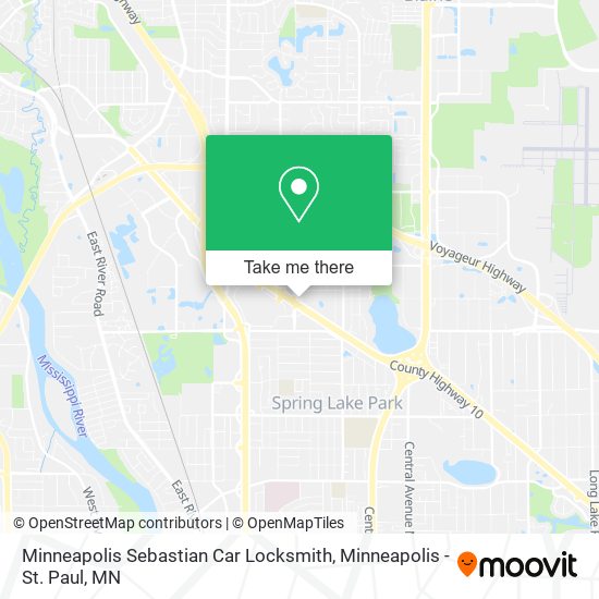 Minneapolis Sebastian Car Locksmith map