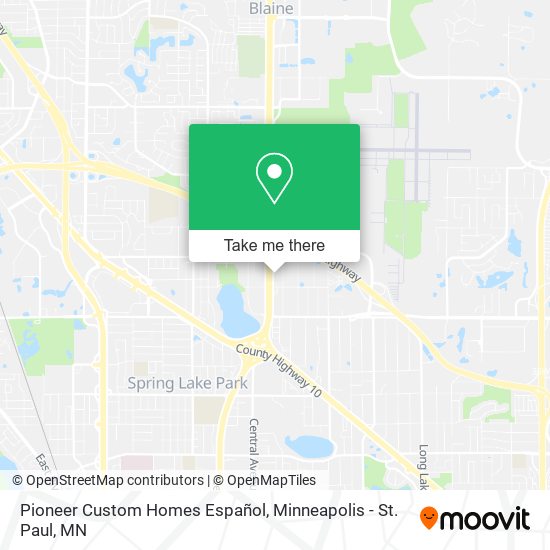 Pioneer Custom Homes Español map