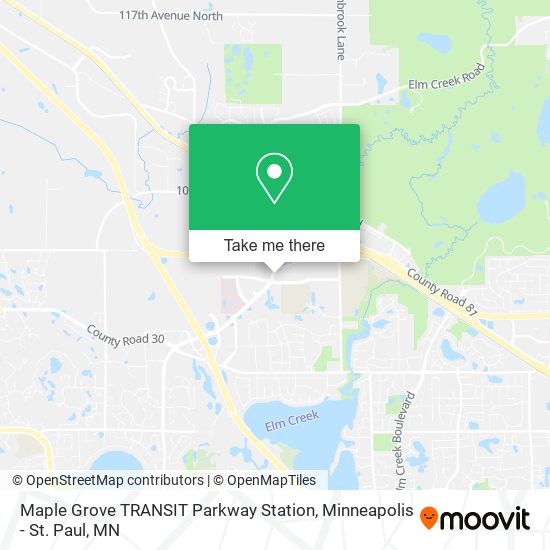 Maple Grove TRANSIT Parkway Station map