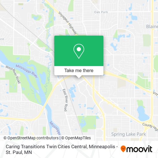 Caring Transitions Twin Cities Central map
