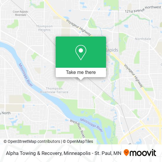 Alpha Towing & Recovery map