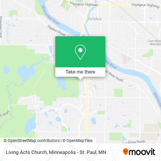 Living Acts Church map