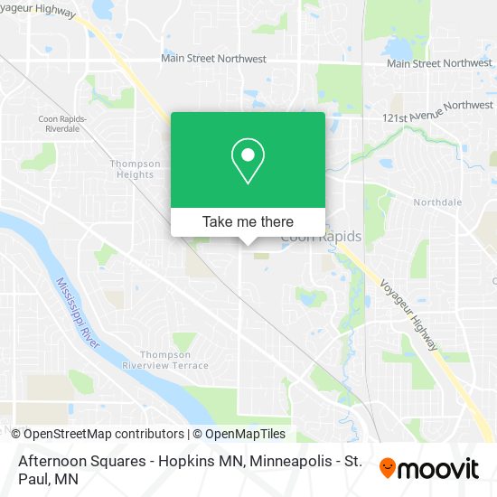 Mapa de Afternoon Squares - Hopkins MN