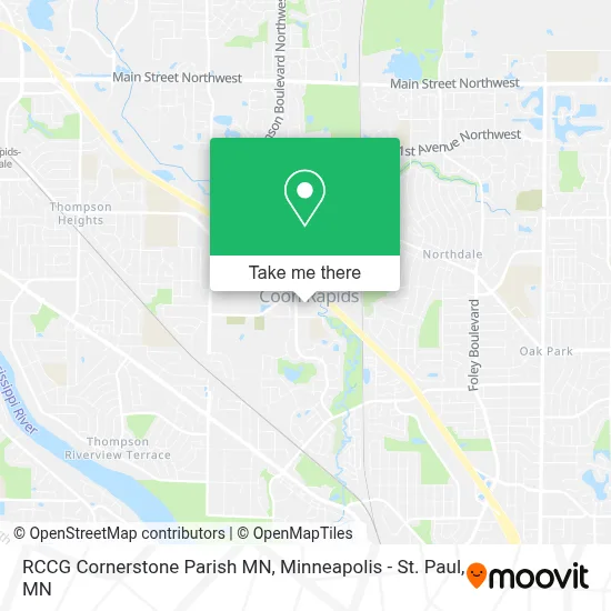 RCCG Cornerstone Parish MN map