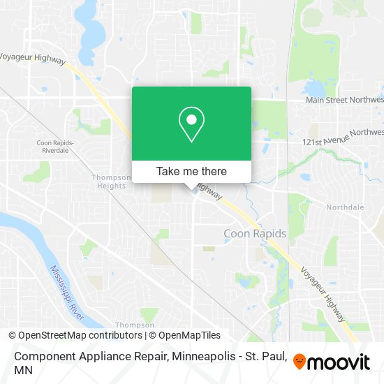 Component Appliance Repair map