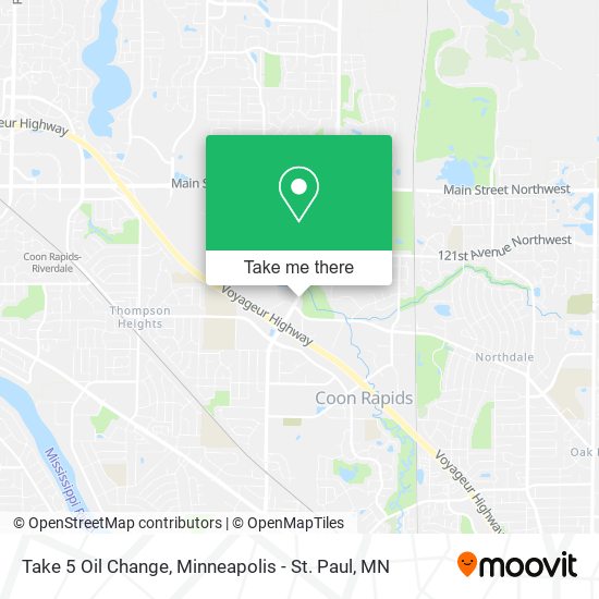 Mapa de Take 5 Oil Change