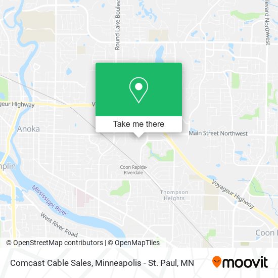 Comcast Cable Sales map
