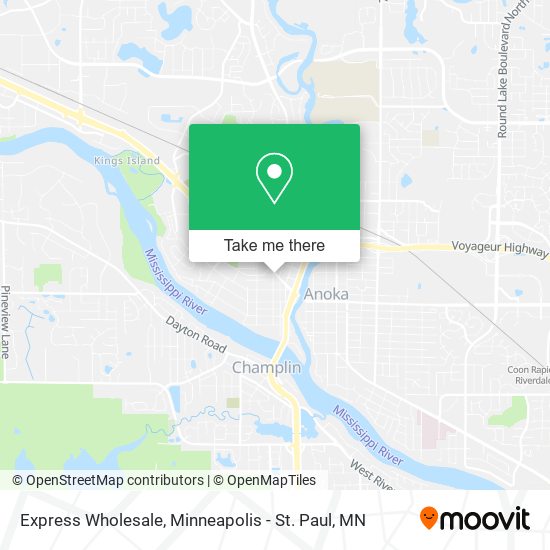 Mapa de Express Wholesale