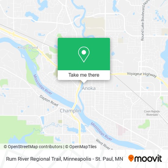 Rum River Regional Trail map
