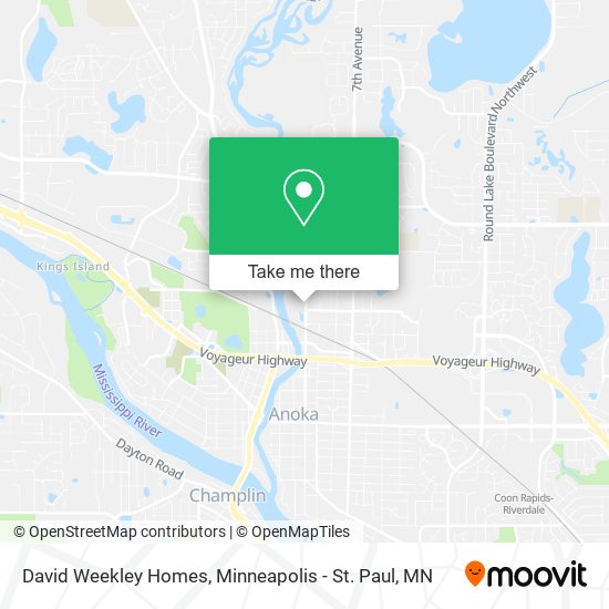 David Weekley Homes map
