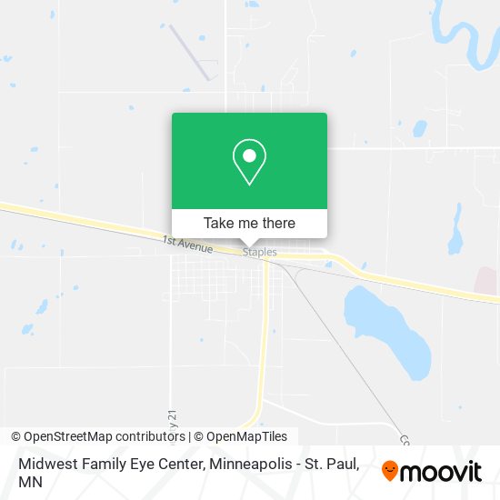Midwest Family Eye Center map