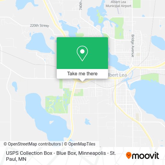 USPS Collection Box - Blue Box map