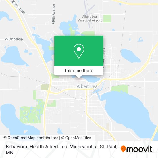 Mapa de Behavioral Health-Albert Lea