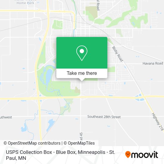 USPS Collection Box - Blue Box map