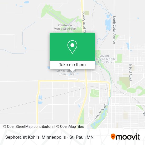 Sephora at Kohl's map