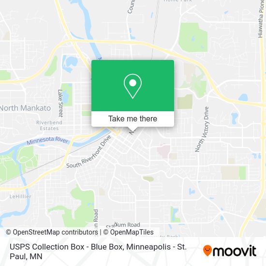 Mapa de USPS Collection Box - Blue Box