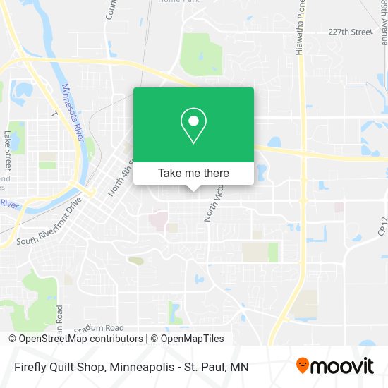 Mapa de Firefly Quilt Shop