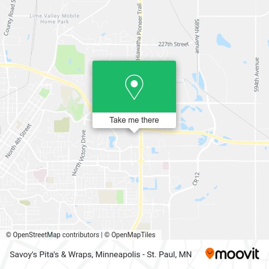 Savoy's Pita's & Wraps map