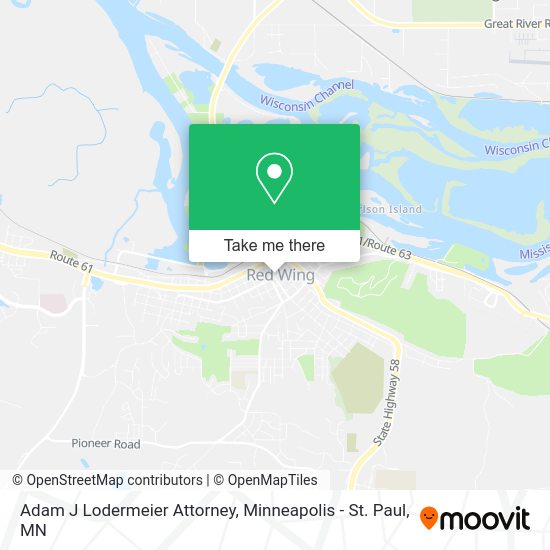Adam J Lodermeier Attorney map