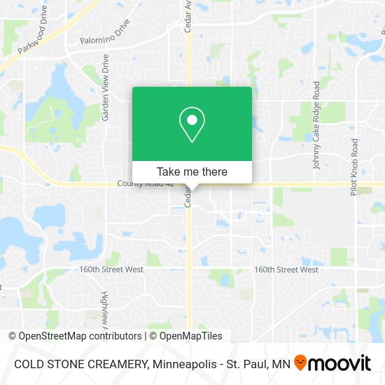 COLD STONE CREAMERY map