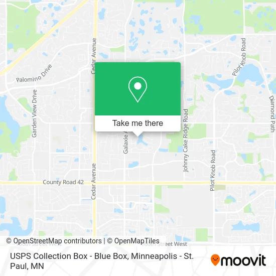 USPS Collection Box - Blue Box map