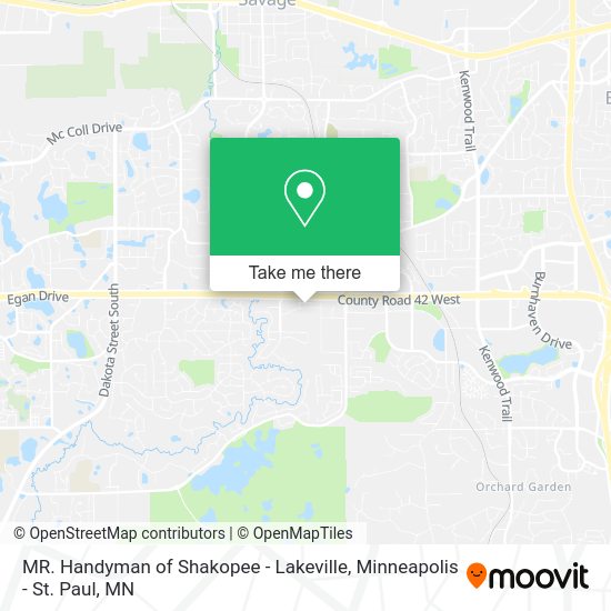 MR. Handyman of Shakopee - Lakeville map