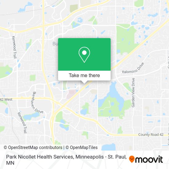 Mapa de Park Nicollet Health Services