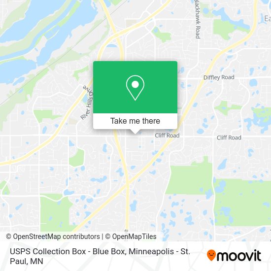 Mapa de USPS Collection Box - Blue Box