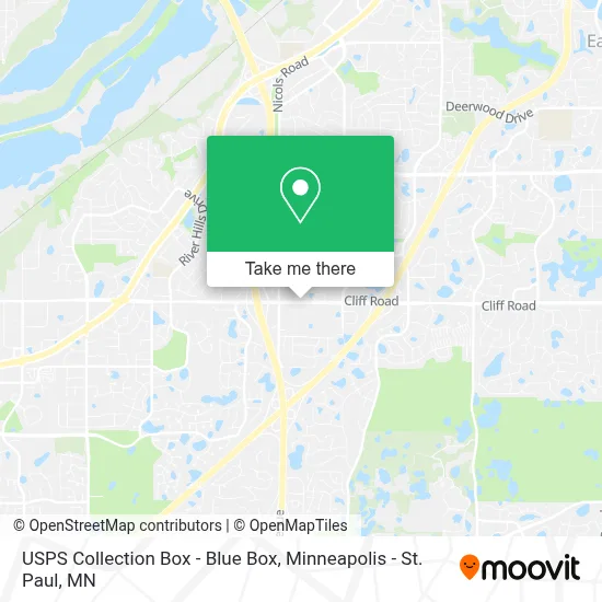 USPS Collection Box - Blue Box map
