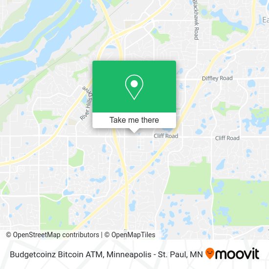 Mapa de Budgetcoinz Bitcoin ATM