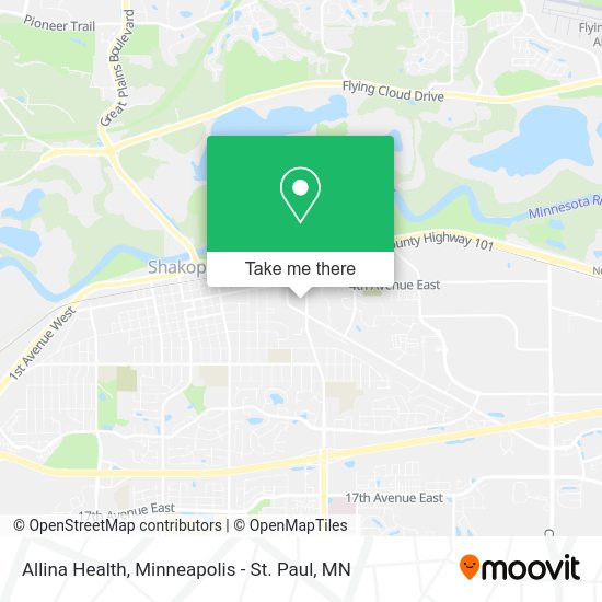 Allina Health map
