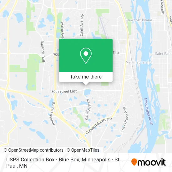 USPS Collection Box - Blue Box map