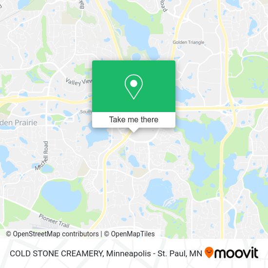 COLD STONE CREAMERY map
