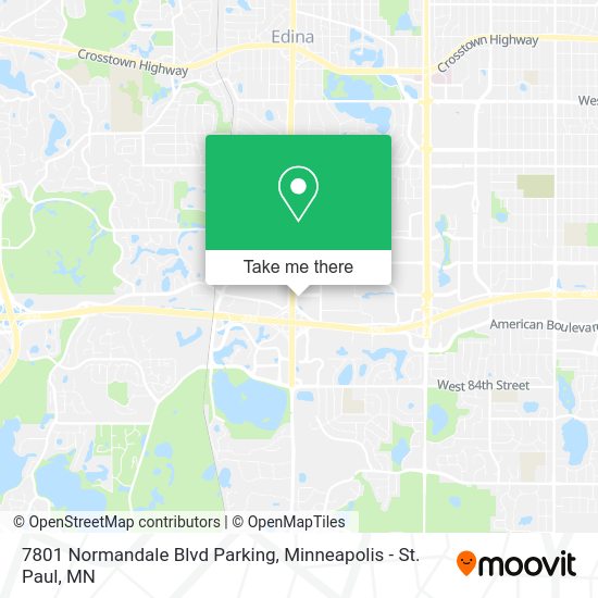 7801 Normandale Blvd Parking map