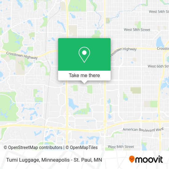 Tumi Luggage map