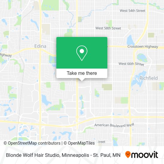 Blonde Wolf Hair Studio map