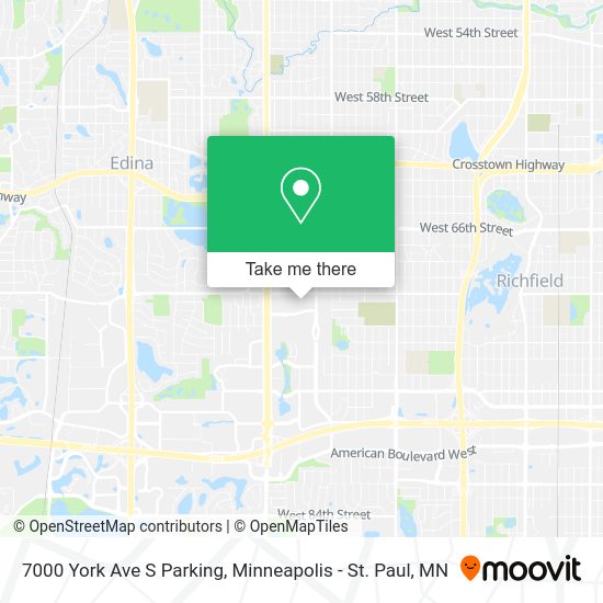 Mapa de 7000 York Ave S Parking