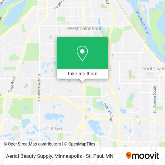 Aerial Beauty Supply map