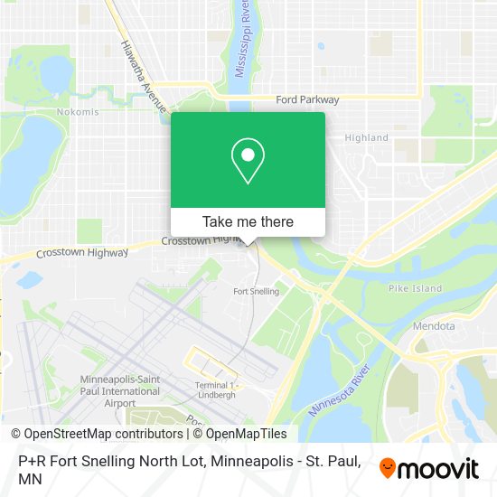 P+R Fort Snelling North Lot map