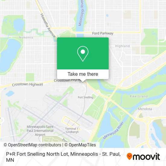 P+R Fort Snelling North Lot map
