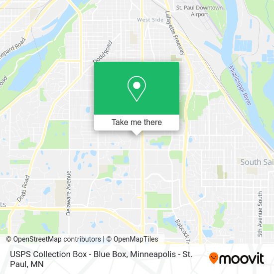 USPS Collection Box - Blue Box map