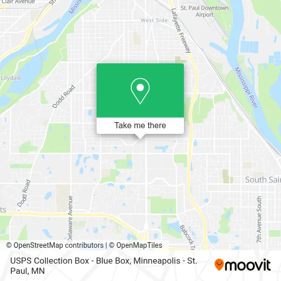 USPS Collection Box - Blue Box map